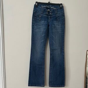 Women's Boot Cut Jeans - Dark Blue